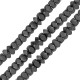 Hematite Spacer Faceted 3x2mm Ø1.2mm (~200pcs)