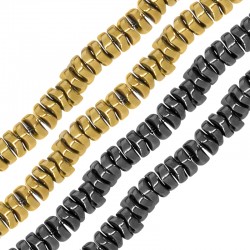 Entretoise en Hématite Ondulée 4 mm/1 mm Ø 1.2 mm (~263 Pièces)