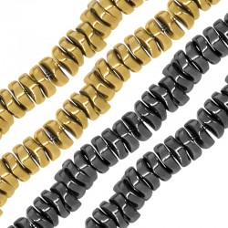 Entretoise en Hématite Ondulée 6 Mm/1.5 mm Ø 1.1 mm (~203 Pièces)