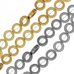 Anneau plat en Hématite 8 mm Ø1.1 mm (~51 Pièces)