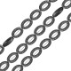 Hematite Bead Oval Twisted 10x14mm Ø1.1mm (~29pcs)