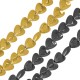 Hematite Slider Heart Faceted 6mm Ø0.8mm (~75pcs)