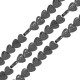 Hematite Slider Heart Spotted 4mm Ø0.8mm (~72pcs)