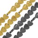 Hematite Slider Heart Spotted 8mm Ø0.8mm (~55pcs)