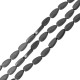 Hematite Slider Leaf 4x8mm Ø0.8mm (~50pcs)