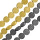 Hematite Bead Round Flat Wheel 9.5mm/3.4mm Ø1.1mm