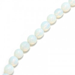 Perlina di Opalina Sfaccettata 10mm (~38pz/filo)