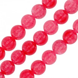 Perle de jade de Montagne Ronde 8 mm Ø~1.5 mm (~47 Pièces)