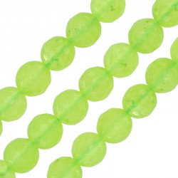 Perle de jade de Montagne Ronde Facettée 8 mm (~48 Pièces)