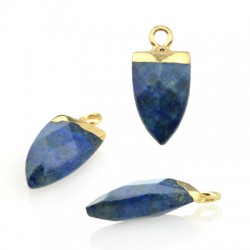 Charm dent en Lapis avec Monture en Laiton 10 x 16 mm