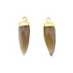 Ciondolo in Ottone con Pietra Semipreciosa Dente 8x23mm
