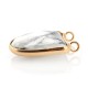 Howlite Pendant with Brass Setting 22x32mm