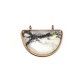 Howlite Pendant with Brass Setting 22x32mm