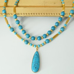 Pendentif en semi-précieuse 18x52mm