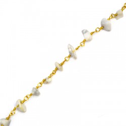 Chain Rosario with Howlite Bead