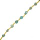 Chaîne Rosario avec Perle en Apatite ~5x8 mm