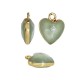 Charm Heart with Brass Setting 12mm