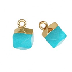 Charm Polygon with Brass Setting 10mm