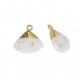 Howlite Charm Triangle 9x19mm