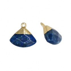 Lapis Charm Triangle 9x19mm