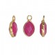 Quartz Charm Teardrop 9x13mm