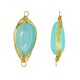 Jade Connector Oval with Brass Wire 23x10mm