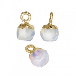 Spectrolite Opal Charm Polygon 6x7mm