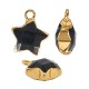 Charm Étoile en Pierre Précieuse Noire 12 mm