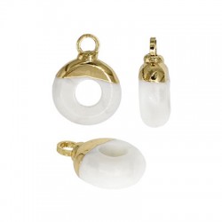Charm rond en Howlite 10 mm