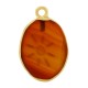 Agate Charm Oval with Sun 16x21mm