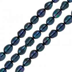 Perle D'Eau Douce 9 x 10 mm Ø 0.5 mm (37 Pièces)