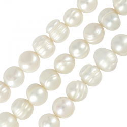 Fresh Water Pearl Bead 9-10mm Ø~0.6mm (~40pcs/str)