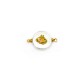 Fresh Water Pearl Connector Round Shell with Zircon 15mm
