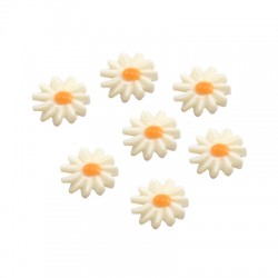 Intercalaire fleur marguerite en Nacre 12mm (Ø1mm)
