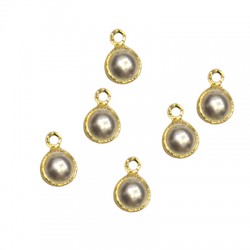 Ciondolo in Ottone con Perla ABS 6mm