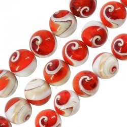 Shell Bead Round 16mm Ø~0.5mm (~25pcs)