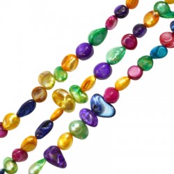 Shell Irregular Bead 8x10mm Ø1mm (51pcs)