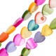 Perline a Forma di Cuore Piatte in Conchiglia 8 mm Ø~0.6 mm (~49 Pezzi)