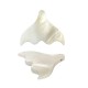 Breloque Coquillage Queue de Baleine 25x20mm