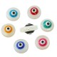 Shell Slider Round Flat with Evil Eye & Enamel 9mm