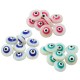 Shell Slider Round Flat with Evil Eye & Enamel 9mm