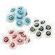 Shell Slider Round Flat with Evil Eye & Enamel 9mm