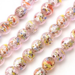 Perle en Verre de Style Murano 10 mm (40 Pièces) Ø2 mm