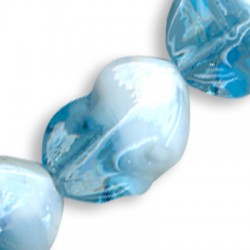 Entrepieza de Cristal Murano Irregular 15x20mm
