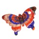 Murano Style Glass Pendant Butterfly 38x60mm