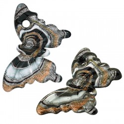 Pendentif en Verre de Style Murano Papillon 38 x 60 mm