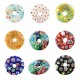 Glass Part Round Donut with Flowers 44mm