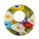 Parte in Vetro Millefiori a Forma di Ciambella Rotonda con Fiori 18 mm
