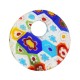 Millefiori Glass Part Round Donut with Flowers 25mm