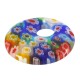 Pièce Ronde en Verre Millefiori avec Fleurs 25 mm